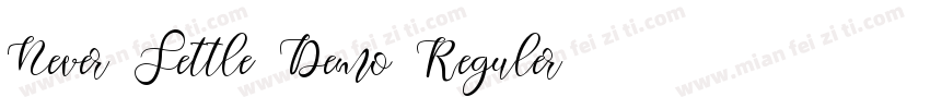 Never Settle Demo Reguler字体转换